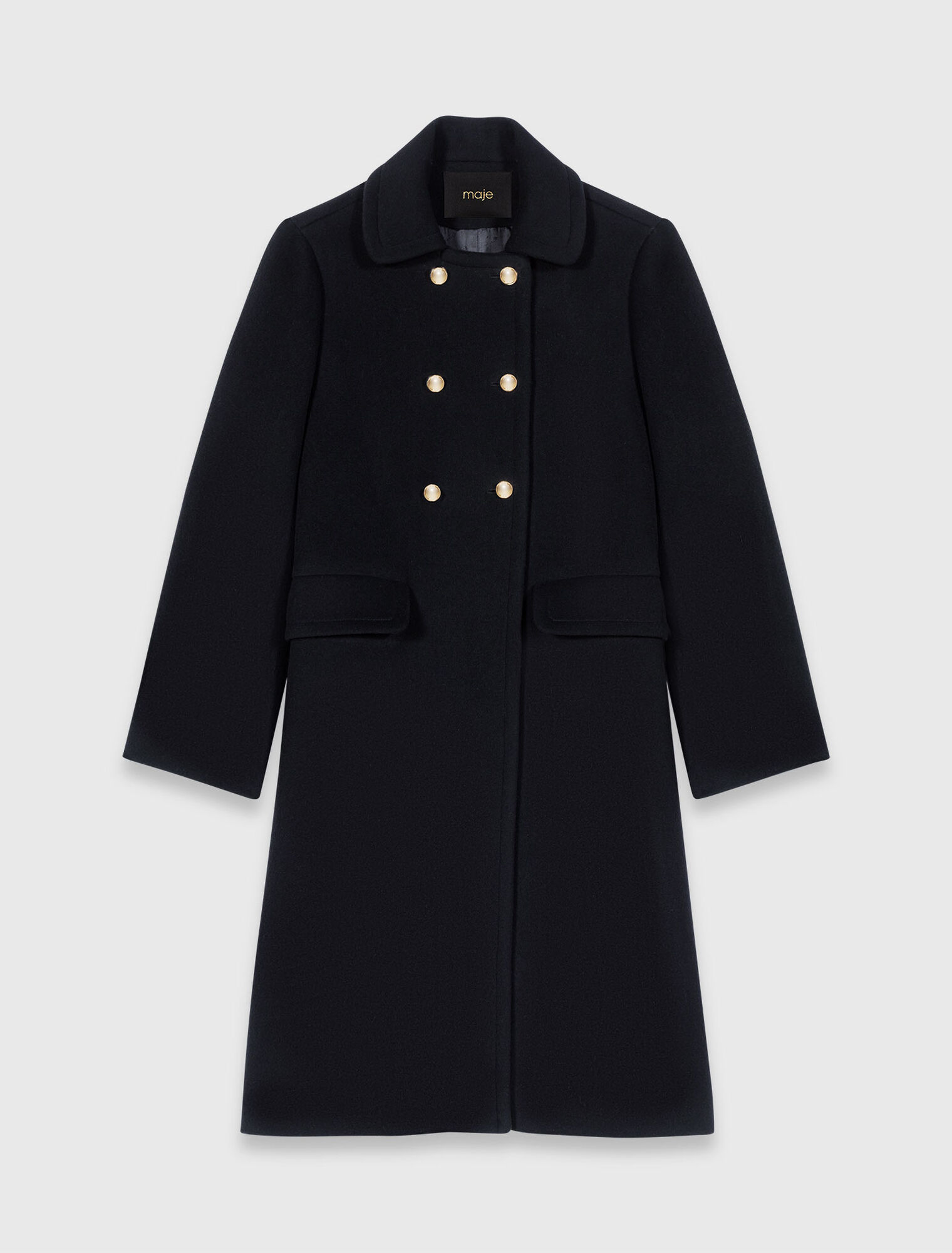 Long wool blend coat