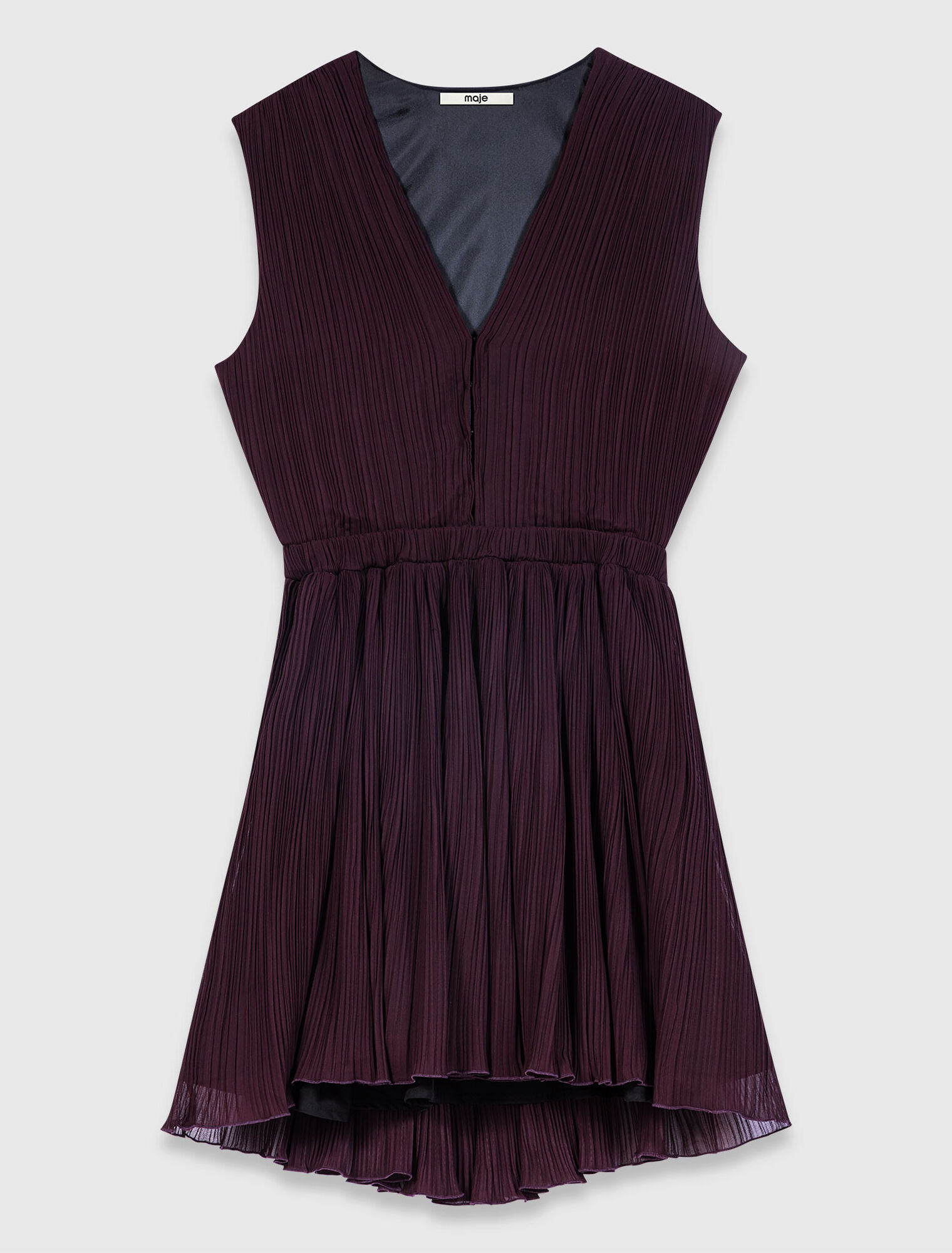 Short pleated skater dress