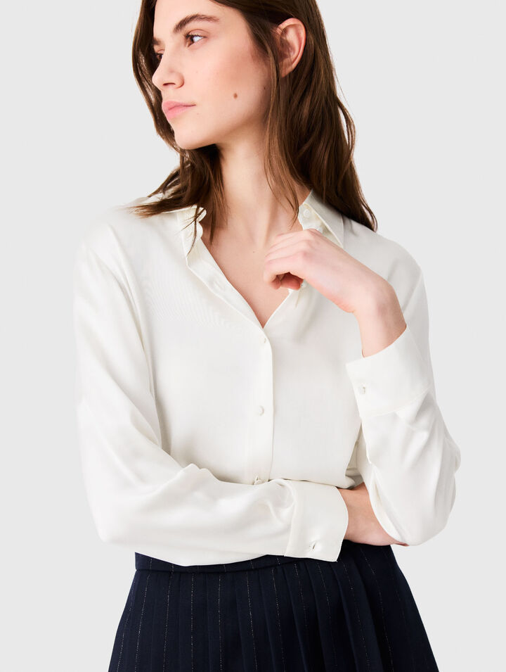 White silk shirt