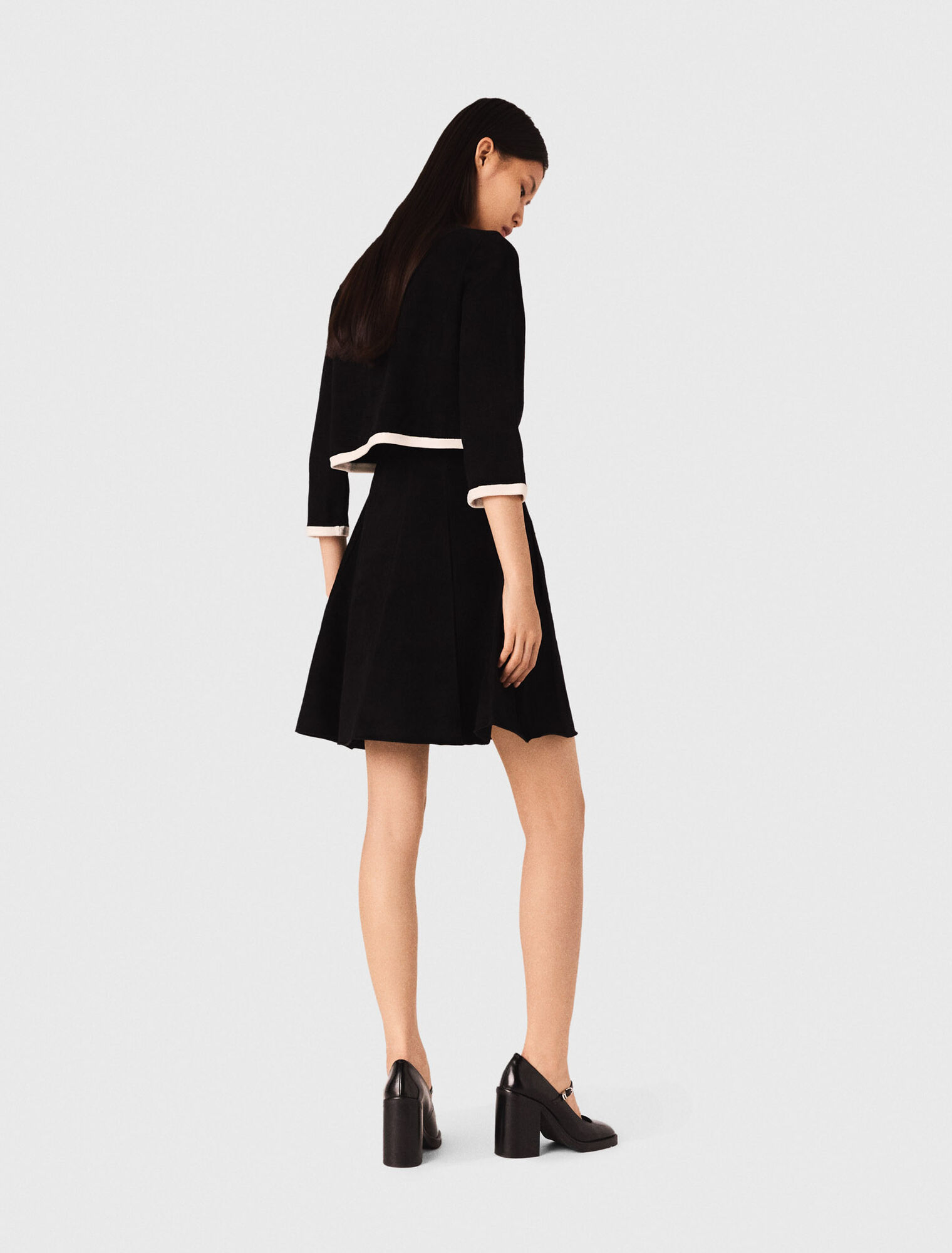 2-in-1 velvet-effect dress