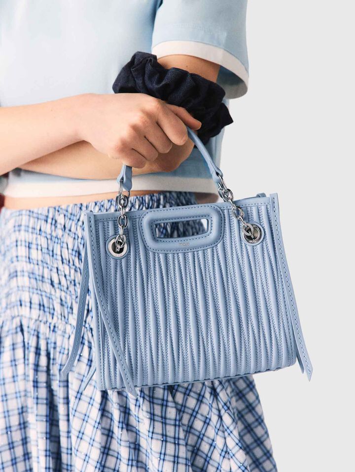 Mini quilted leather tote bag