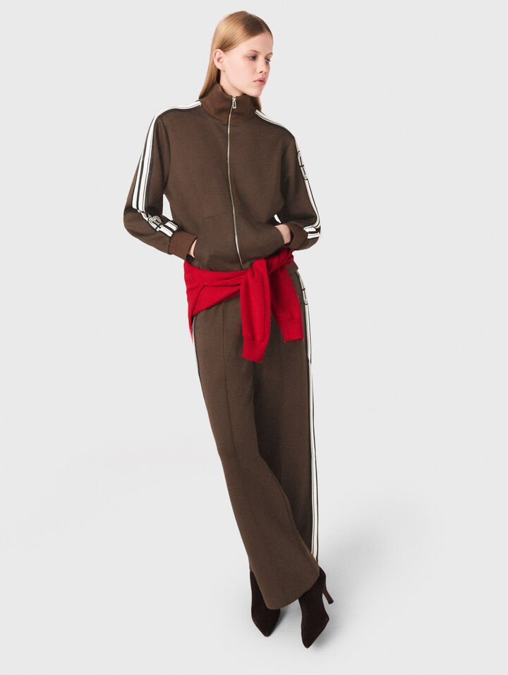 Sweatshirt with straight stripes