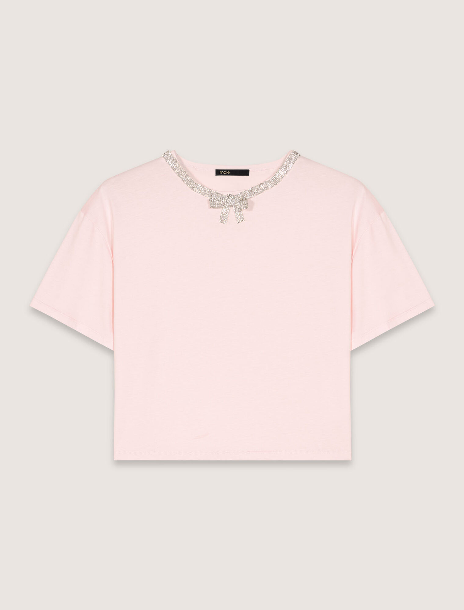 T-shirt with jewellery neck