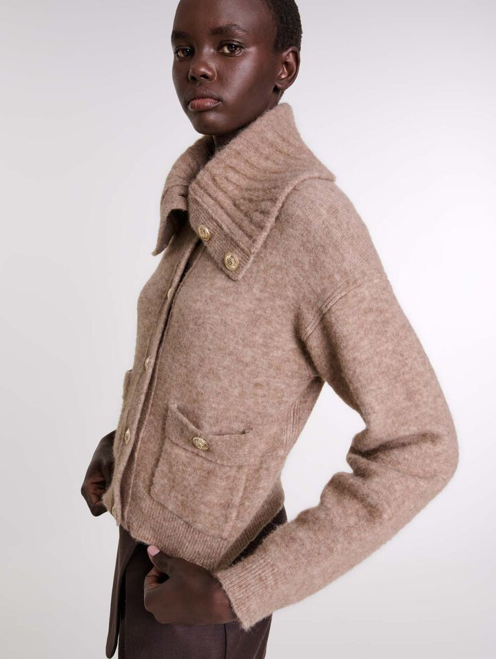 Wool-blend cardigan