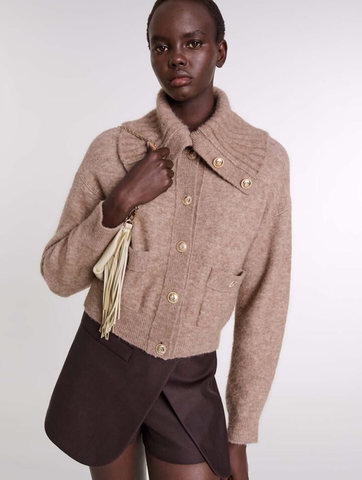 Wool-blend cardigan