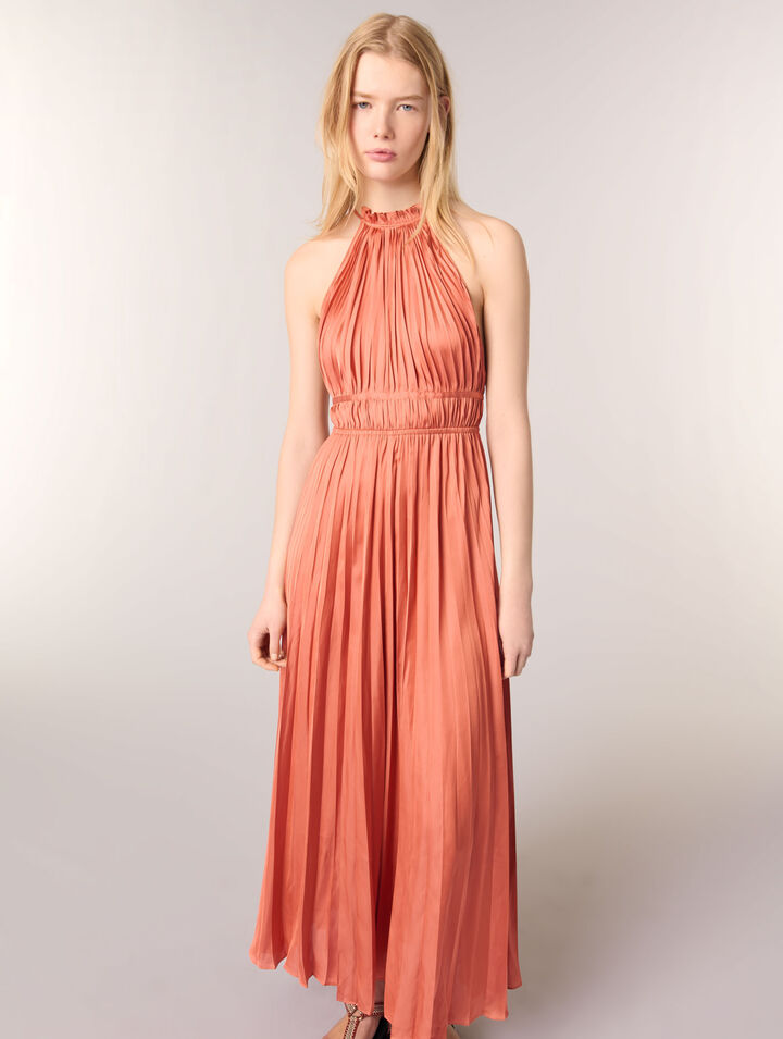 Pleated maxi dress