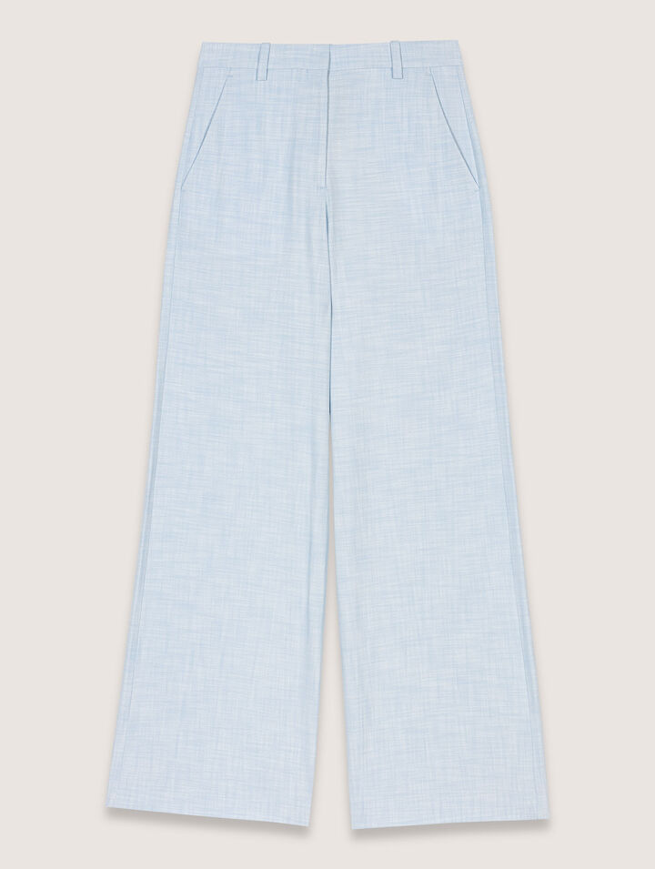 Wide-leg suit trousers