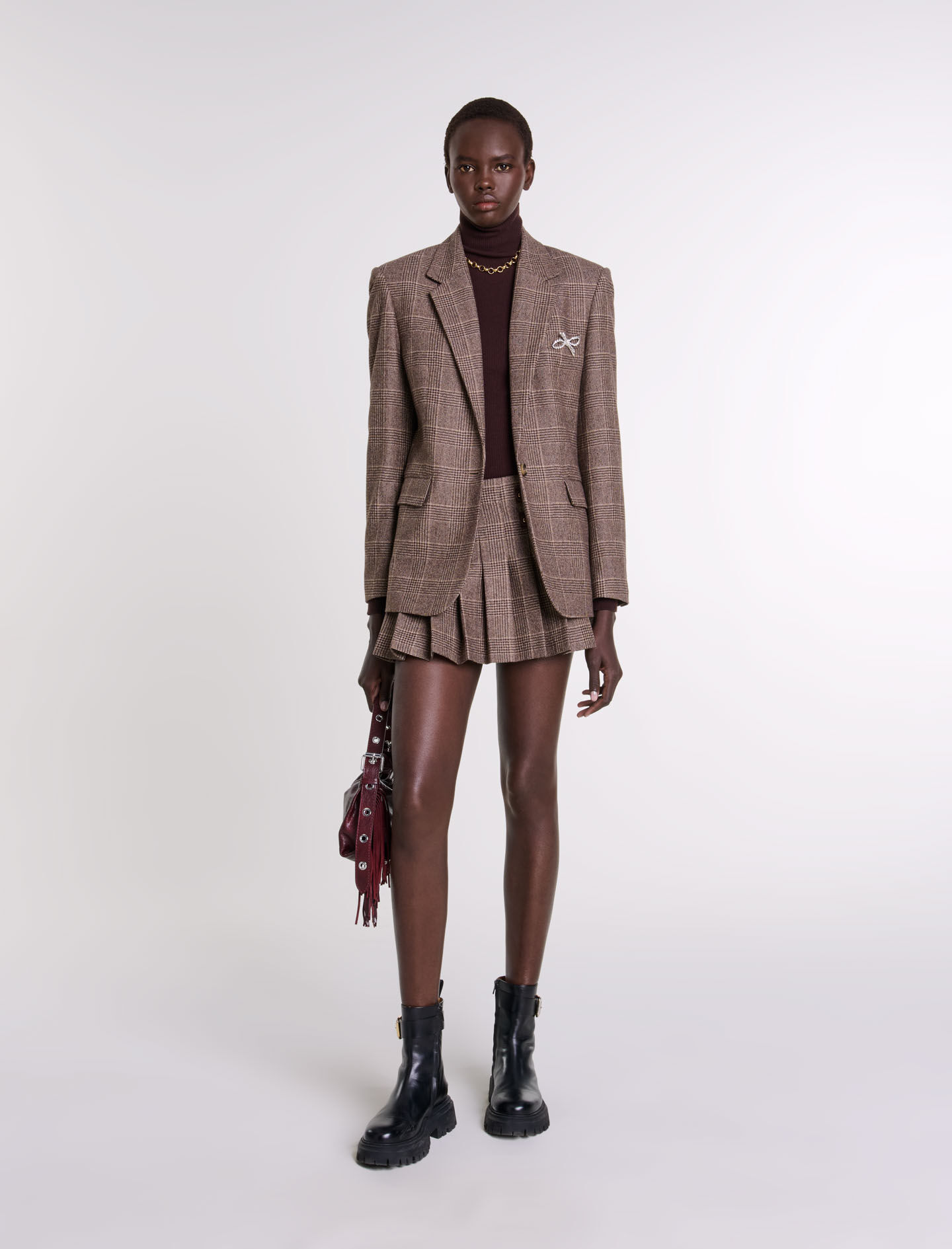 Maje pink coat cheap