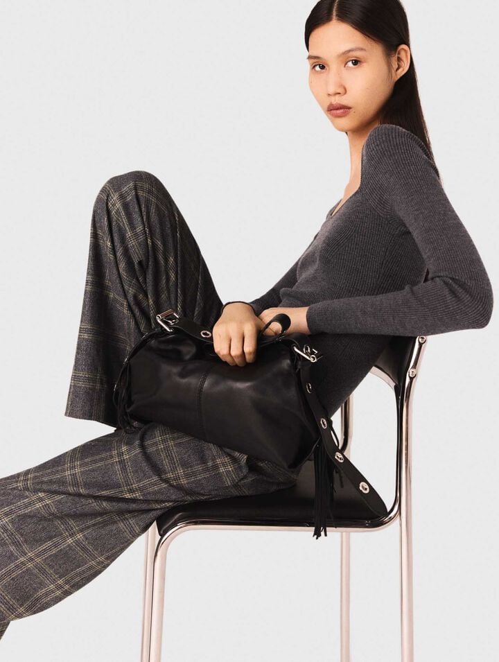 Checked suit trousers