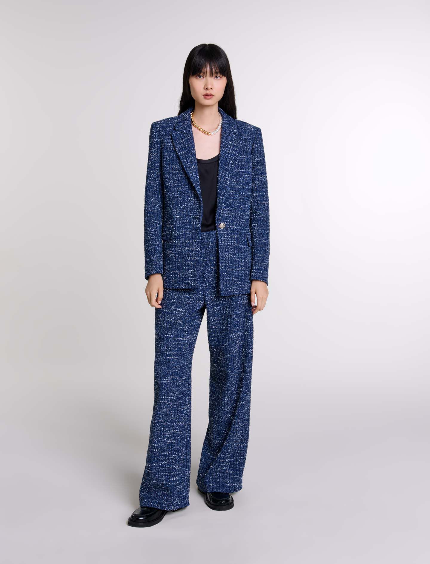 Trendy Women s Blazers Jackets Biker Tailored Tweed Maje
