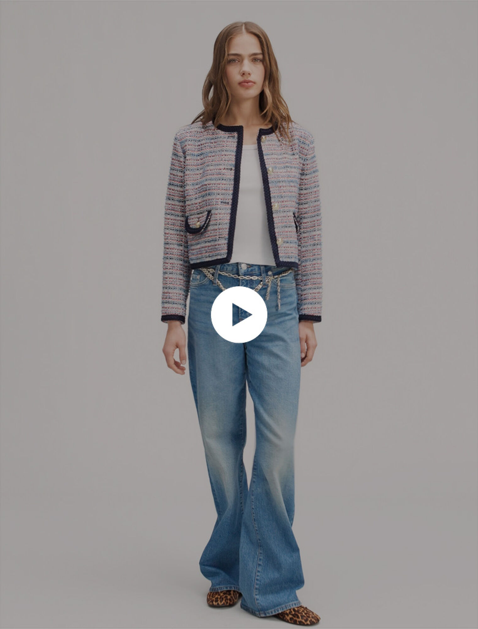 Short tweed jacket