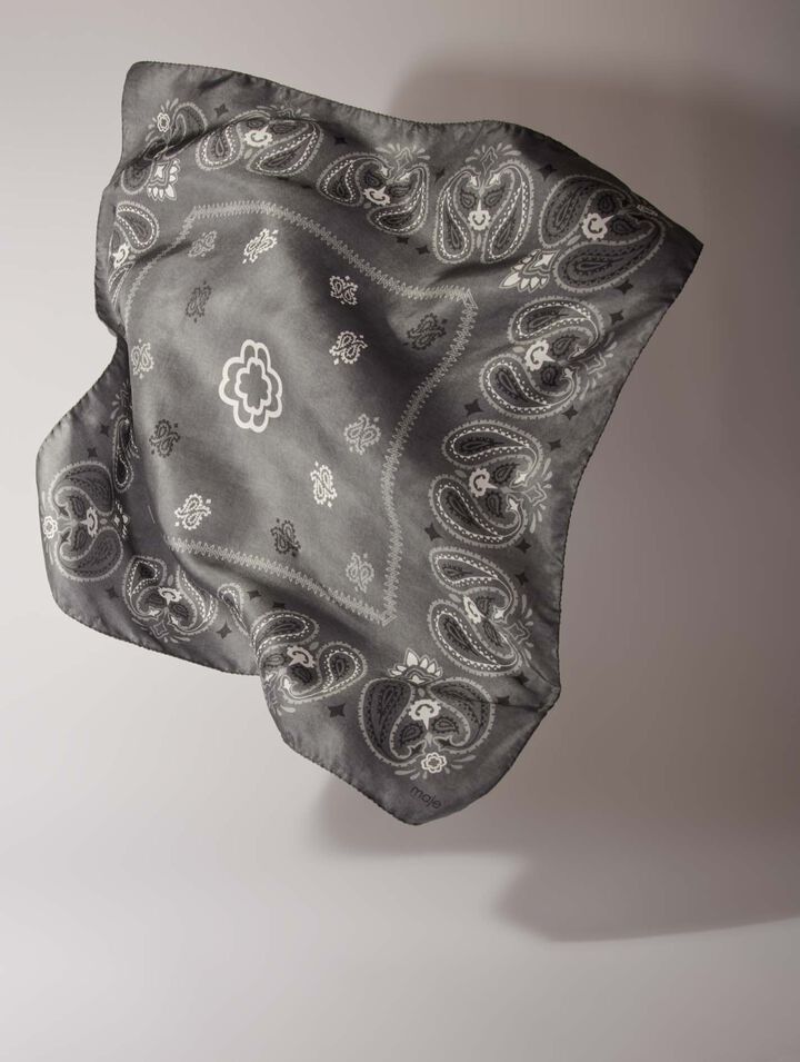Silk paisley print bandana