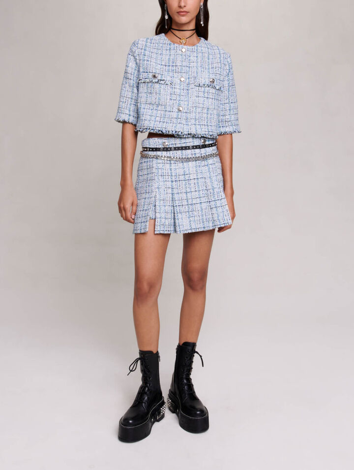 Short pleated skirt