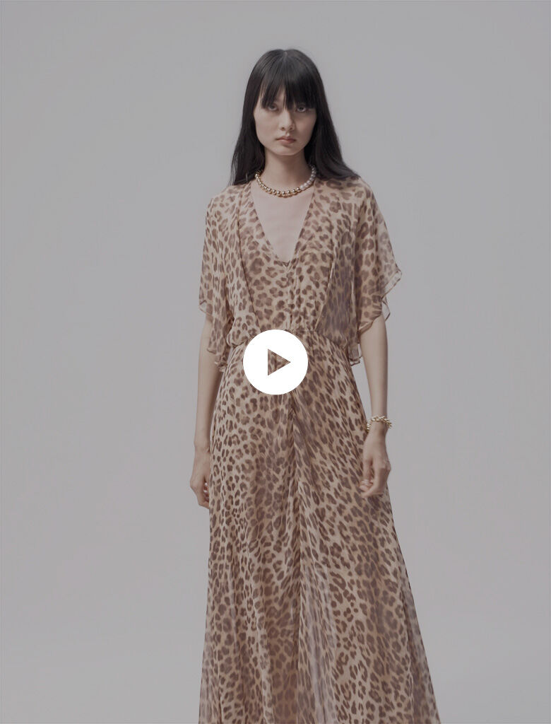 Leopard print maxi dress Maxi dresses Maje