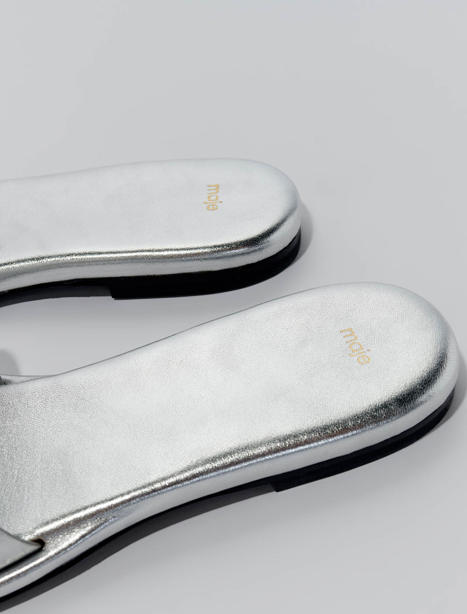 Studded leather mules