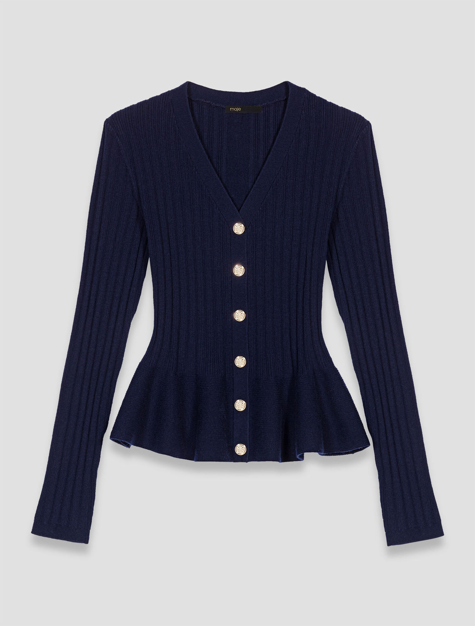 Peplum waist cardigan