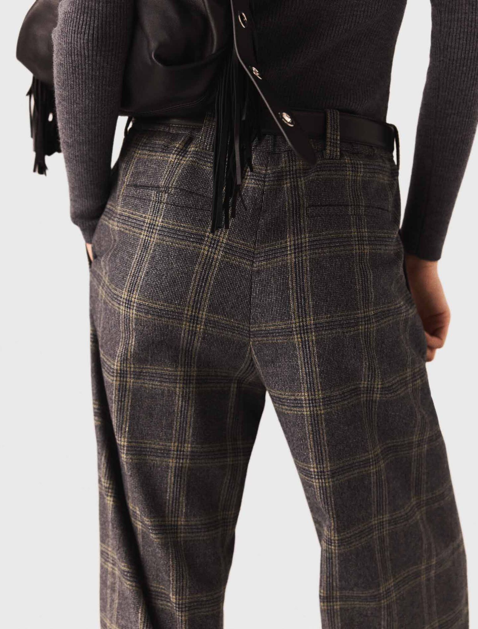 Checked suit trousers