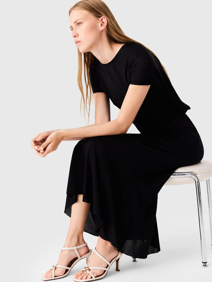 Cowl-back maxi dress