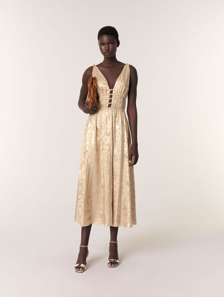 Metallic maxi dress