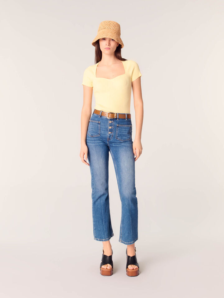 Rib knit top