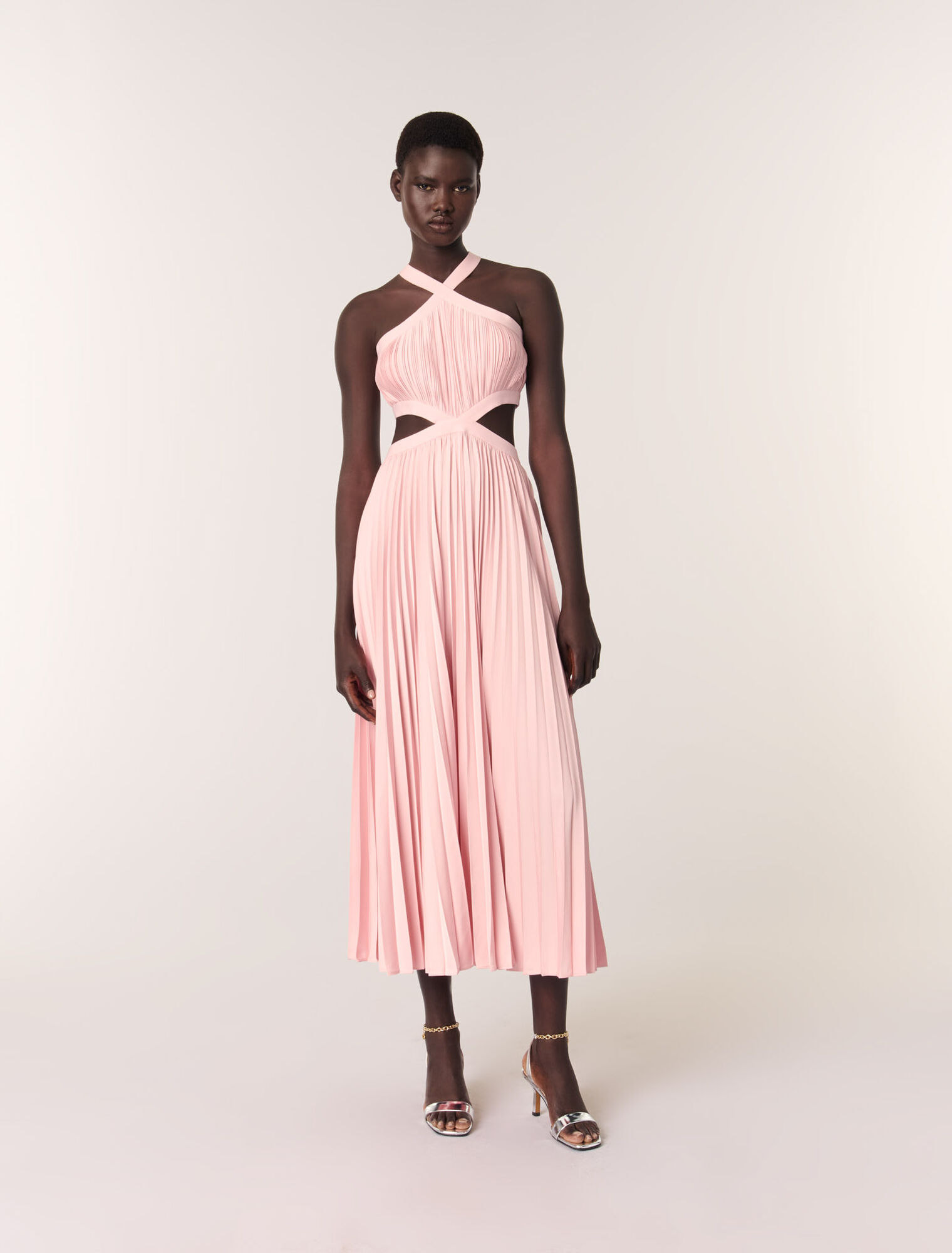 Pleated maxi dress