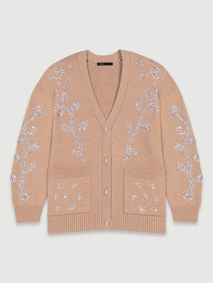 Jewellery detail cardigan