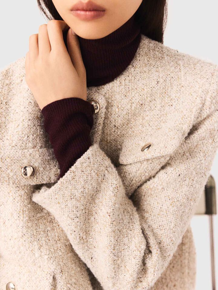 Short boucle tweed jacket