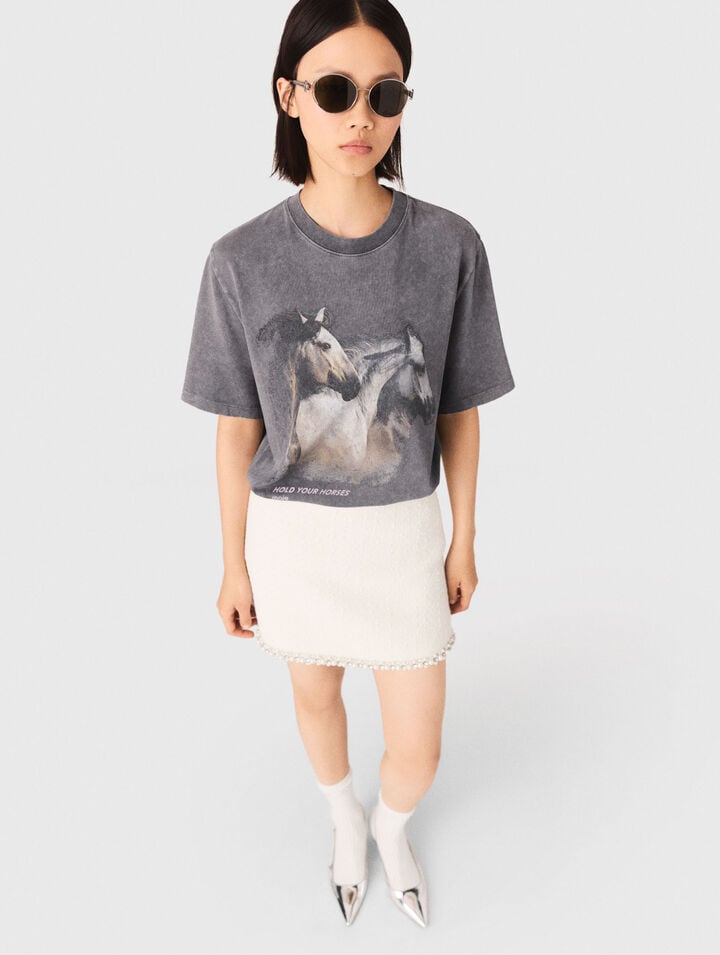Horse print T-shirt