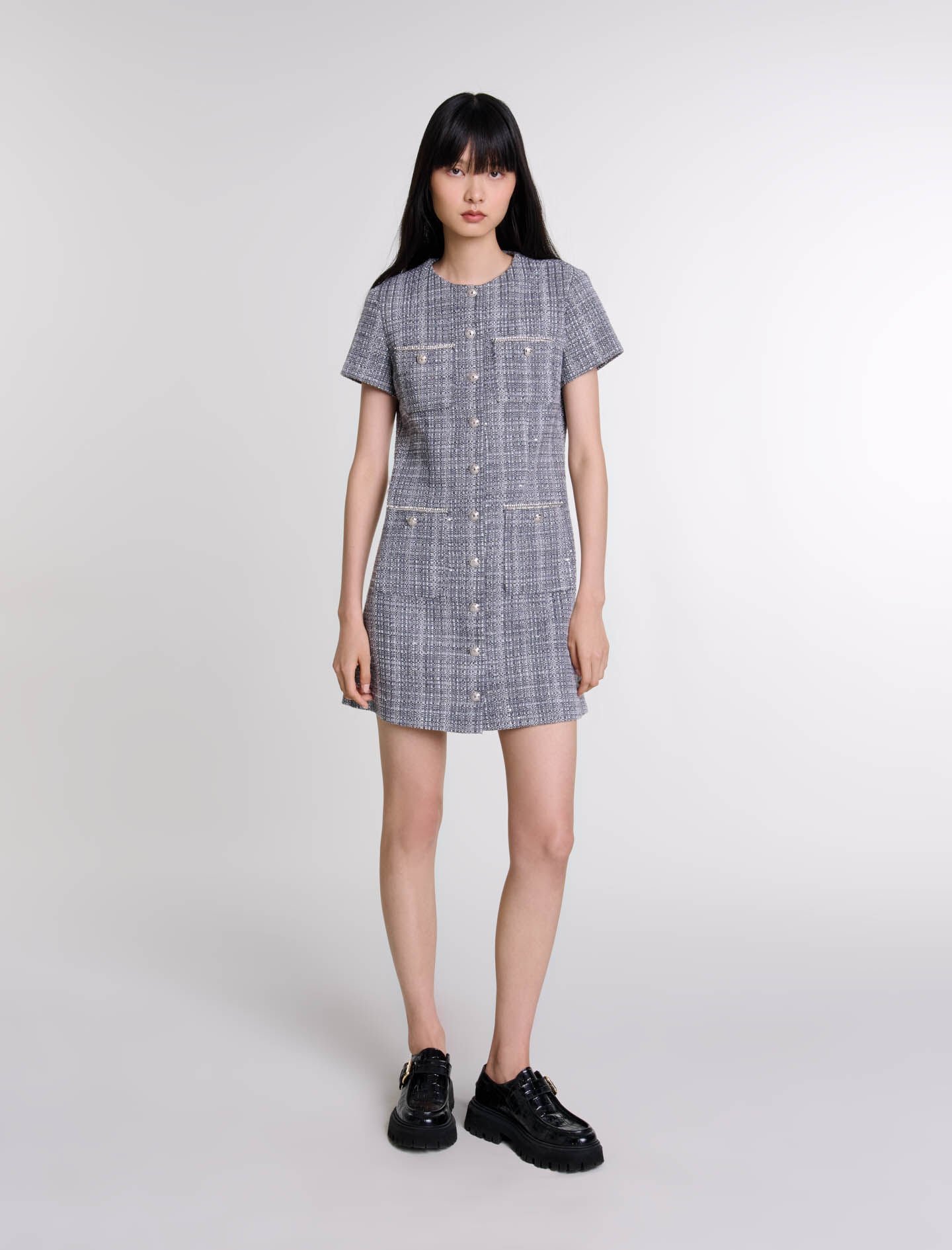 Maje robe tweed cheap