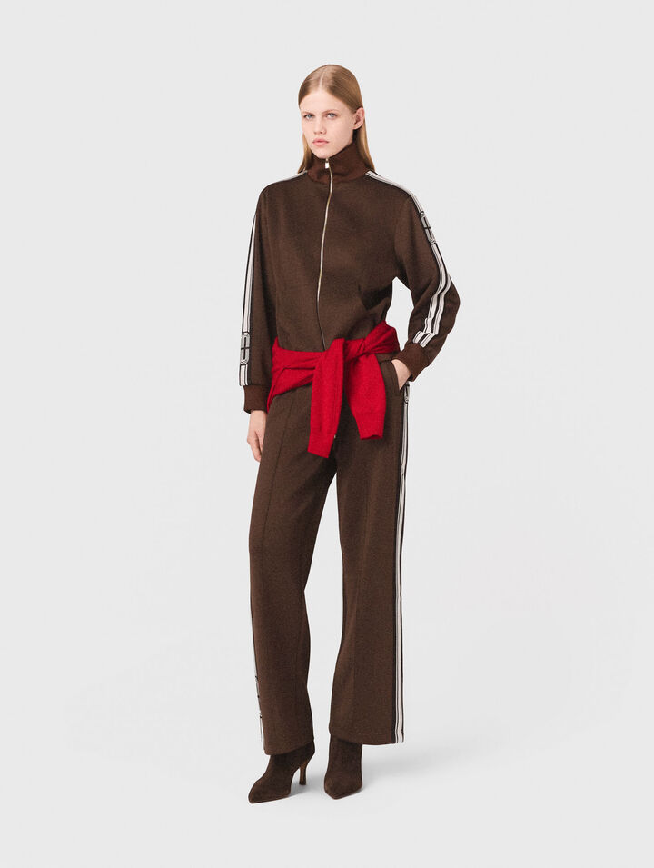 Sweatshirt with straight stripes
