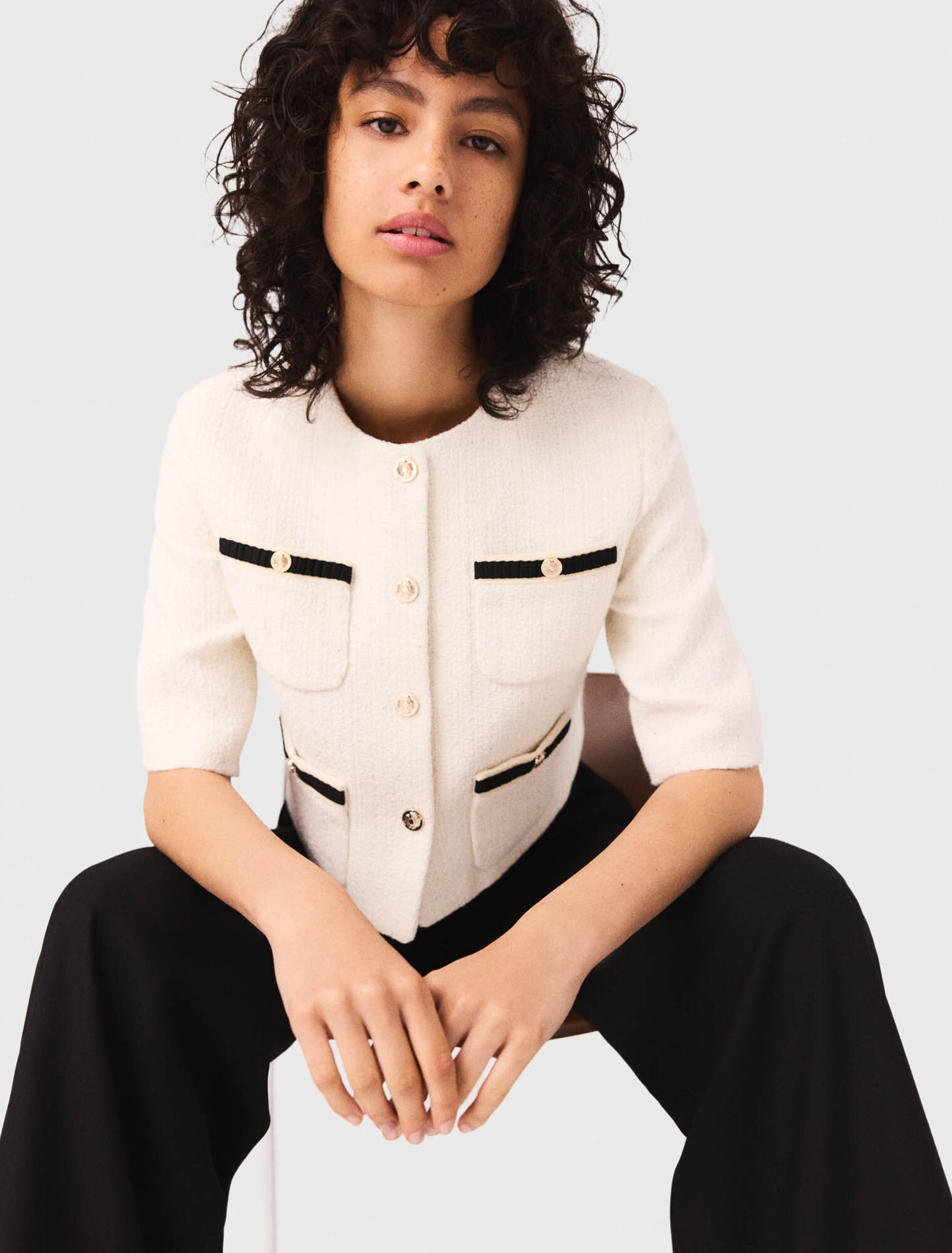 Short tweed jacket