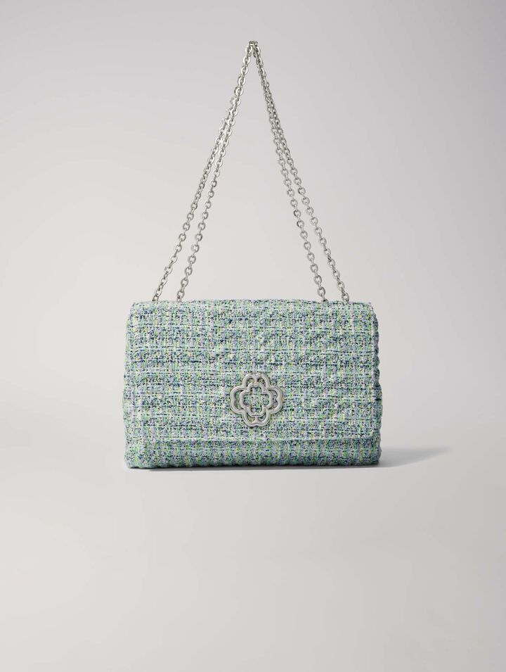 Clover bag with tweed chains