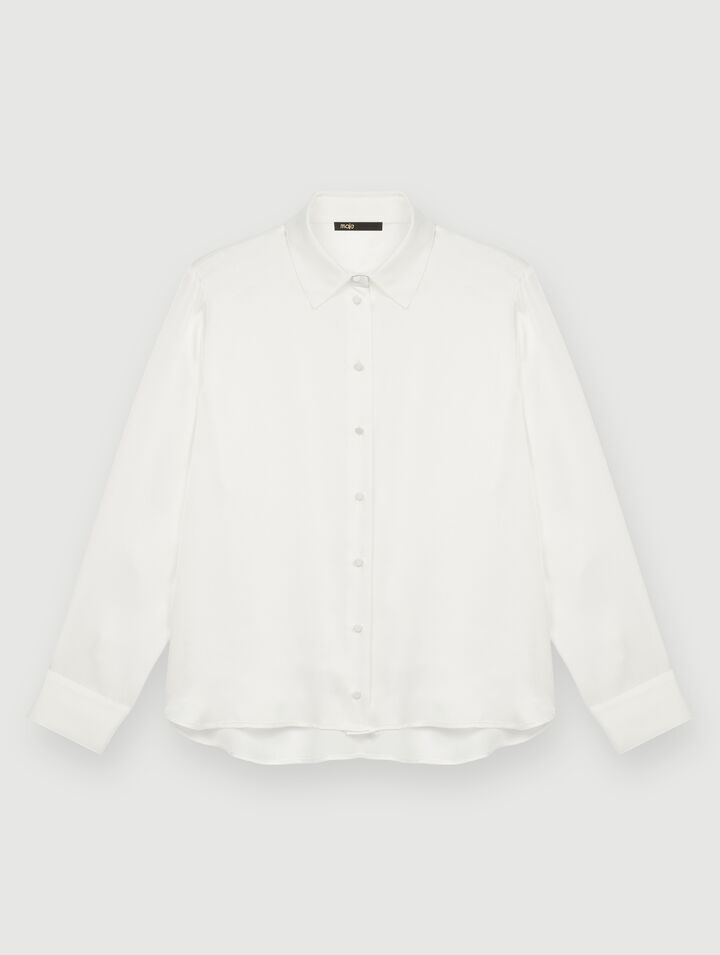 White silk shirt