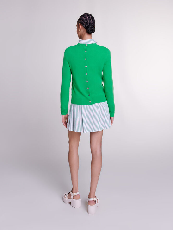 Cashmere and wool cardigan
