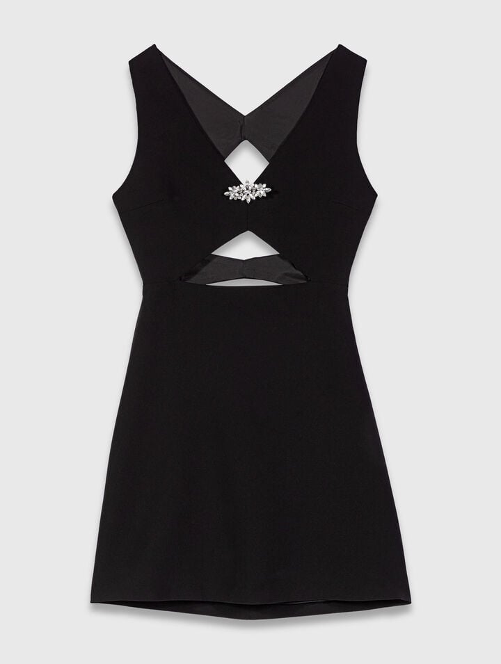 Jewel-embroidered short dress