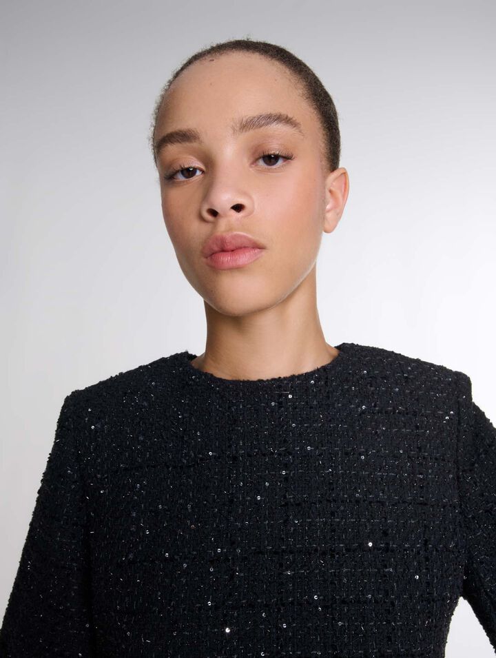 Tweed 2-in-1 short dress