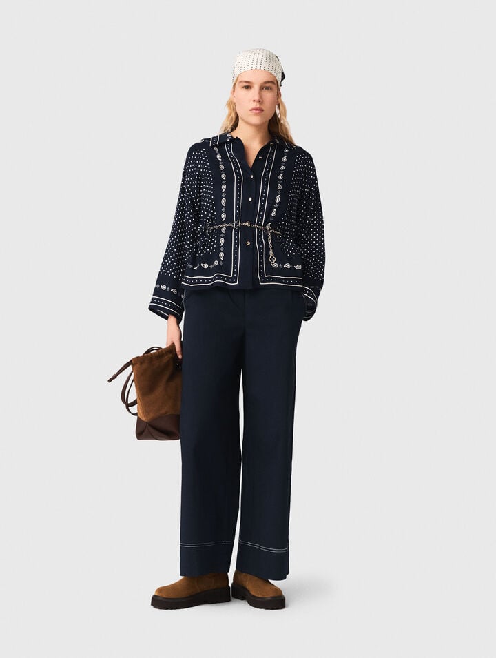 Flowing printed shirt