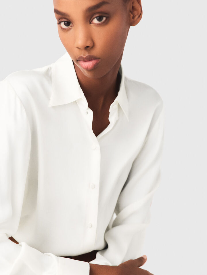 White silk shirt
