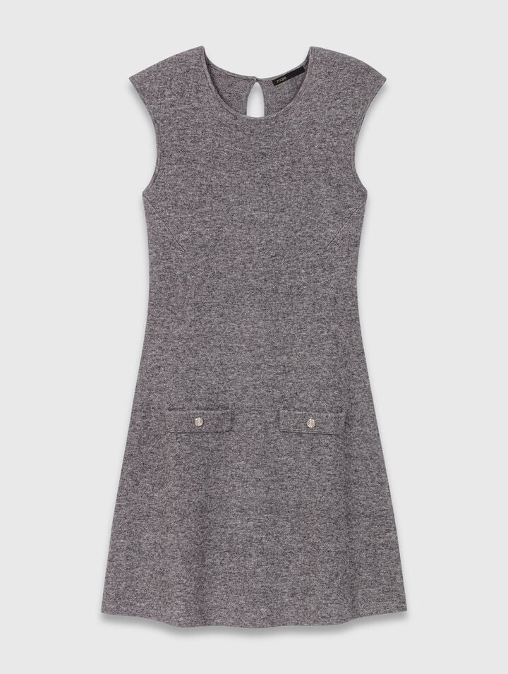 Knit dress with removable jumper
