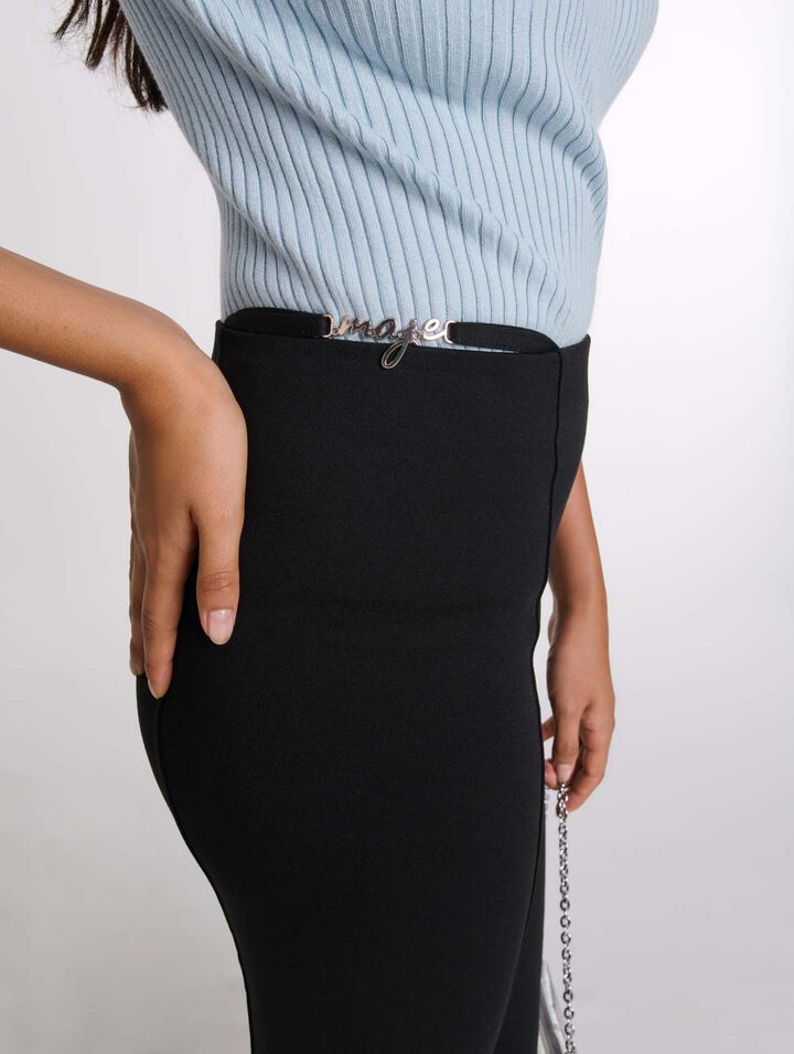 Trousers with jewellery detail