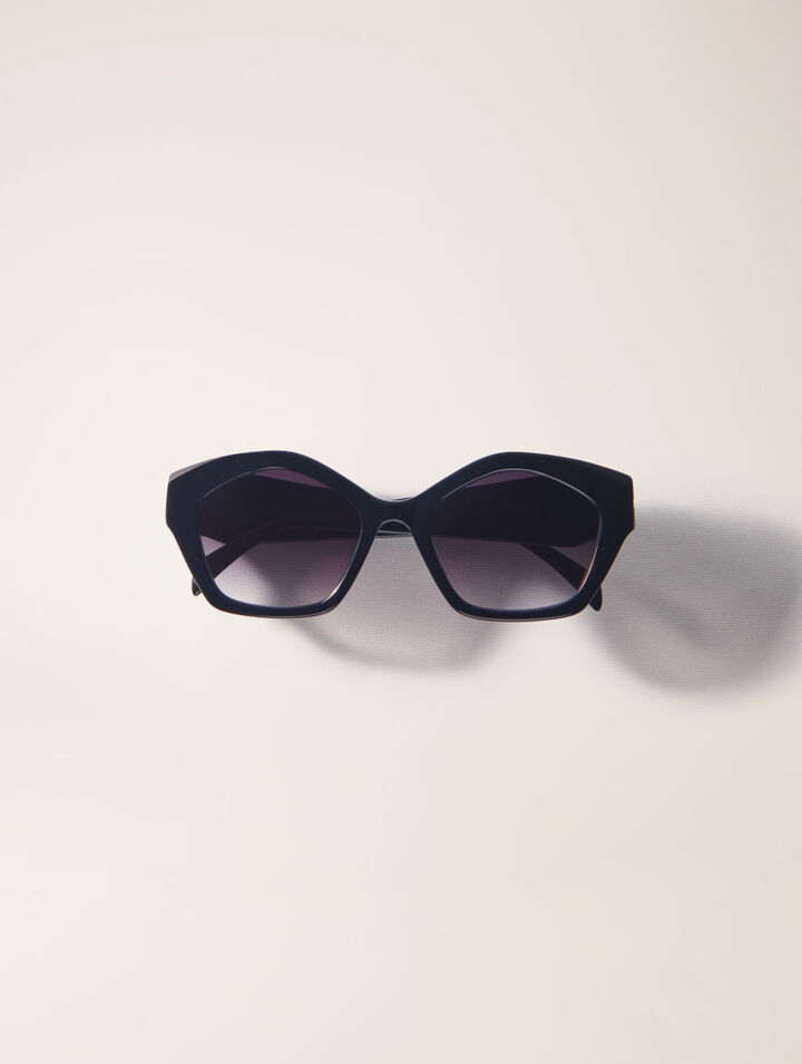Black acetate cat-eye glasses