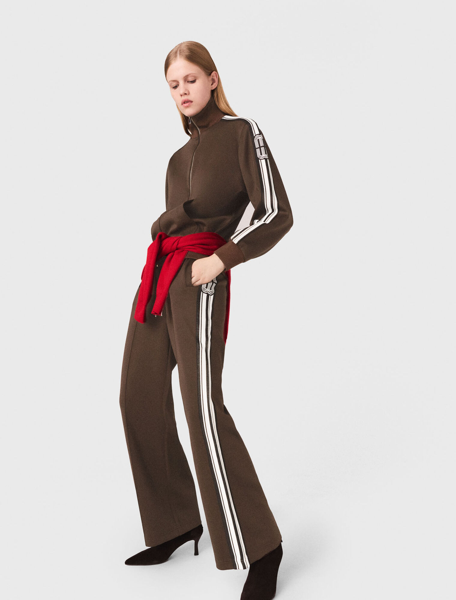 Sweatshirt with straight stripes