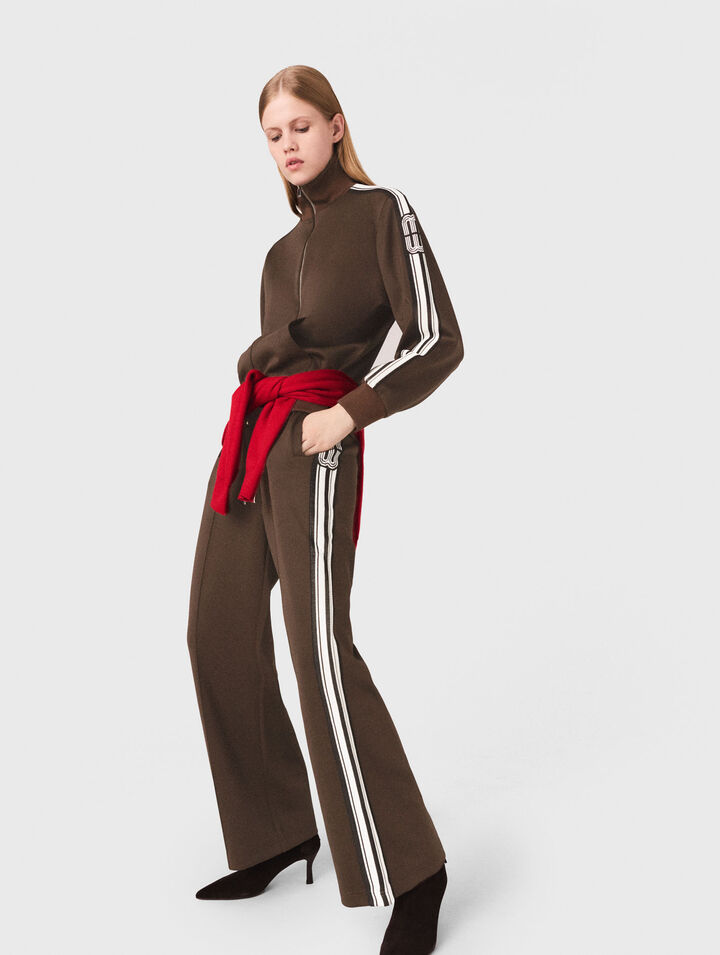 Sweatshirt with straight stripes