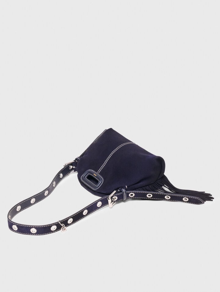 Topstitched suede mini Miss M bag