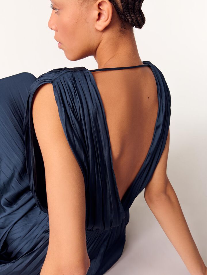 Pleated maxi dress