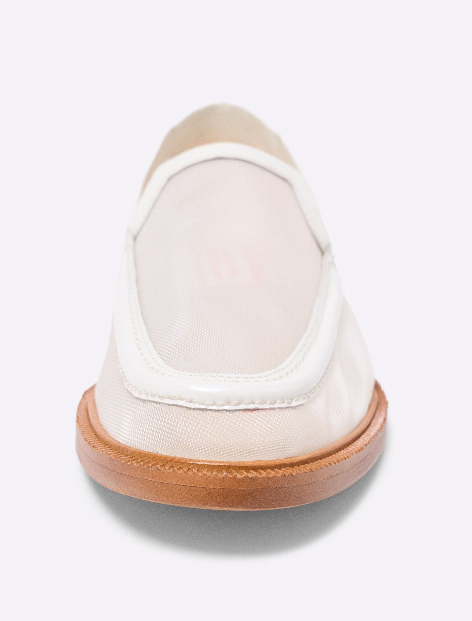 Leather and mesh loafers