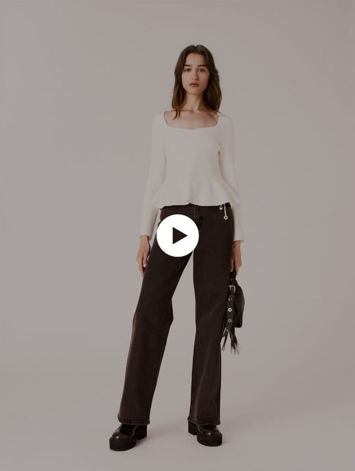 Bootcut jeans with chain