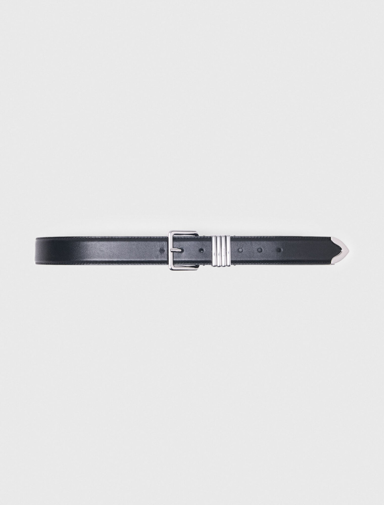 Smooth leather belt