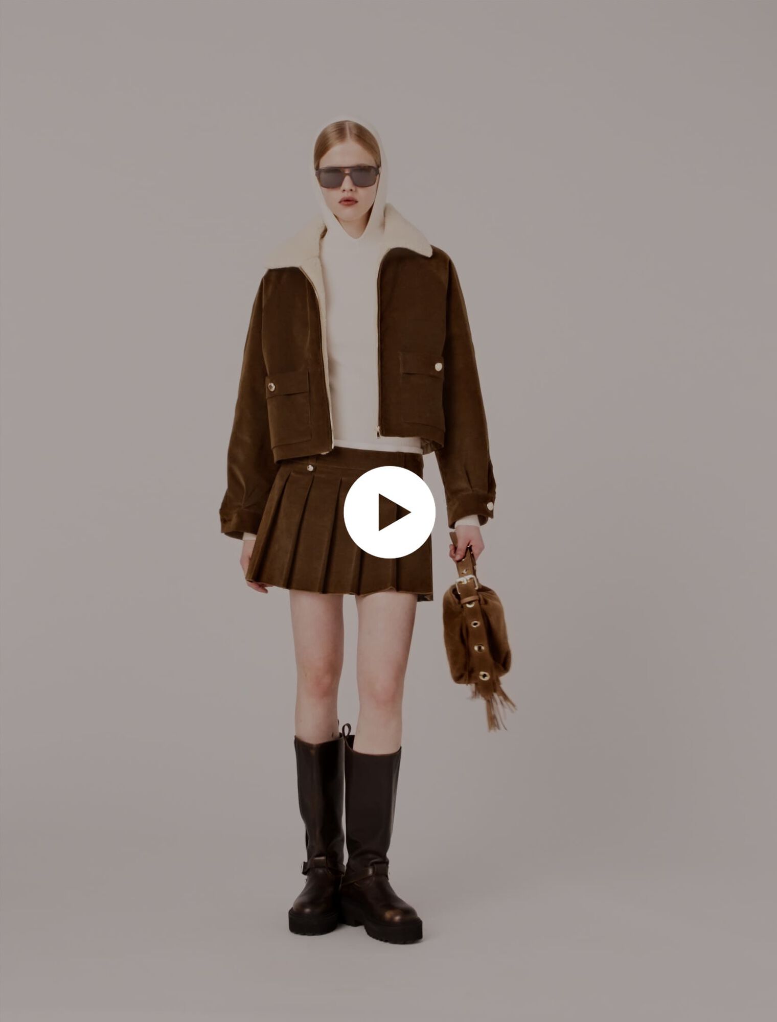 Cropped corduroy jacket