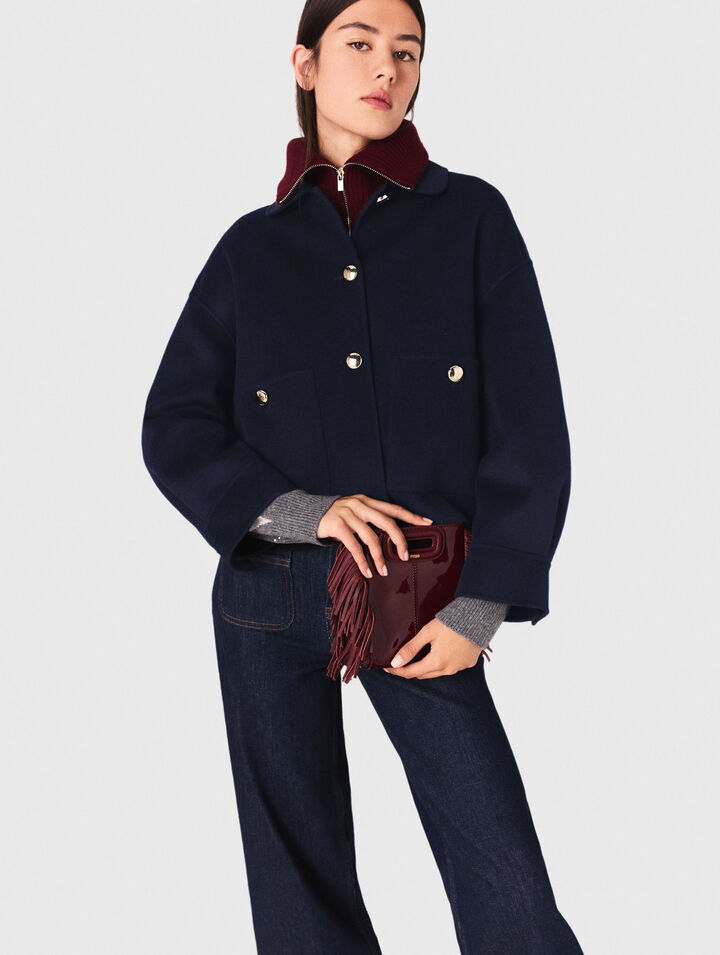 Cropped wool jacket